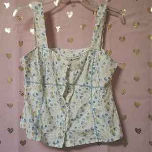 White button cami shirt